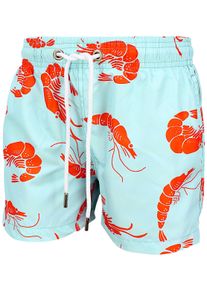 Badehose AQUARTI "Badehose Vater Sohn Partnerlook Badeshorts Jungen Herren Badehose", Kinder, Gr. XXL, N-Gr, orange (schrimps orange mintgr&uuml;n), Obermaterial: 100% Polyester PES., Badehosen Badehose