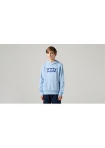 Kapuzensweatshirt LEVI'S KIDS "LVB BATWING PULLOVER HOODIE", Jungen, Gr. 16 (176), blau (chambray blau levi's), Sweatware, Obermaterial: 60% Baumwolle, 40% Polyester, Basic schmal h&uuml;ftlang, Rippb&uuml;ndchen, Sweatshirts Kapuzensweatshirt, for BOYS