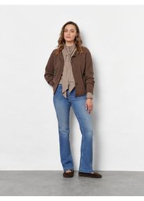 Klassische Bluse Toni "Alva", Damen, Gr. 44, braun (camel 079), Stoff, , Feminin, normal, hoch geschlossener Ausschnitt, Manschette, Blusen Klassische Bluse, mit feinem Pepitamuster