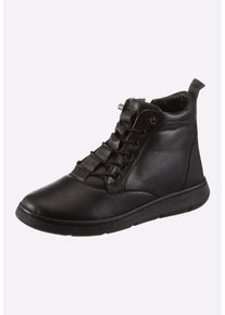 Stiefelette Andrea Conti "Stiefelette Stiefelette", Damen, Gr. 42, schwarz, Glattleder, Sportlich, Schuhe Stiefelette
