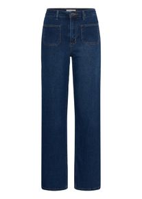 Regular-fit-Jeans Kaffe "Kaffe Jeans KAandrea", Damen, Gr. 38, Normalgr&ouml;&szlig;en, blau (medium blau washed denim), Jeans Regular-fit-Jeans