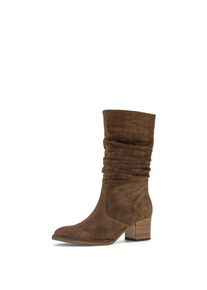 Stiefel Gabor, Damen, Gr. 41, Textil, braun (whisky), Veloursleder, unifarben, Schuhe Stiefel, Blockabsatz, Langschaftstiefel mit praktischem Innenrei&szlig;verschluss