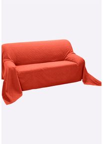 Sofahusse Heine "Sofa&uuml;berwurf Sofa&uuml;berwurf", rot (terra), B:160cm, Hussen, Sofahusse