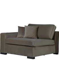Sofaelement Home Affaire "Skara", grau (taupe), B:110cm H:86cm T:100cm, Polsterelemente, Sofaelement, Modul zum eigenen Zusammenstellen, in vielen Bezugsqualit&auml;ten