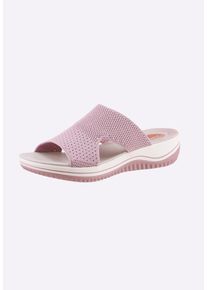 Pantolette Jana "Pantolette Pantolette, weich und flexibel", Damen, Gr. 40, rosa (rose), Textil, Sportlich, Schuhe Pantolette
