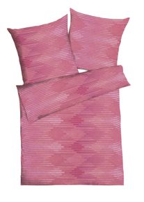 Bettw&auml;sche Kaeppel "Ikat Allover", pink, B/L: 140cm x 220cm, 1 Stk., 1 Stk., Mako-Satin, B/L: 70cm x 90cm, 2, Mako-Satin, Obermaterial: 100% Baumwolle, Bettw&auml;sche, Bettw&auml;sche