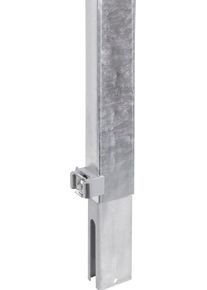 Doppelstabmattenzaun Alberts "&raquo;Zaunerh&ouml;hung, Erhard&laquo;", grau (feuerverzinkt), H:80cm, Stahl, Zaunelemente, Doppelstabmattenzaun, H&ouml;he: 60 bzw. 80 cm, f&uuml;r Pfostenbreite 40 mm