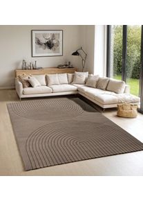 Teppich the carpet "Elisa", braun, B:160cm H:12mm L:220cm, Polyester, Polypropylen, Teppiche, Teppich, moderner Wohnzimmer Teppich, hohe Flordichte und angenehm weich