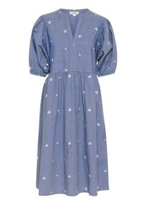 Midikleid Soaked in Luxury "Soaked in Luxury Kleid SLElly", Damen, Gr. XL, Normalgr&ouml;&szlig;en, blau (medium blau denim), Kleider Midikleid