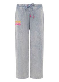 Sweathose Zwillingsherz "Washed Neon", Damen, Gr. S/M, N-Gr, jeans, Obermaterial: 60% Baumwolle, 40% Polyester, Hosen Sweathose, Washed-Optik, Bund mit Kordel, Eingriffstaschen, gerades Bein