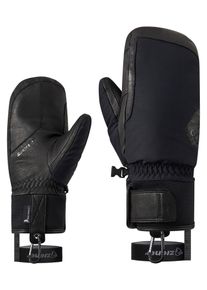 F&auml;ustlinge Ziener "GEFANOS-Z AQUASHIELD DAUNENF&Uuml;TTERUNG", Herren, Gr. 8, schwarz, Materialmix, Handschuhe F&auml;ustlinge, wasserdicht, winddicht, atmungsaktiv, extra warum durch Naturdaune