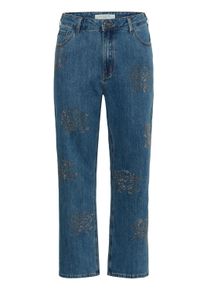 Regular-fit-Jeans Kaffe CURVE "Kaffe Curve Jeans KCastelia", Damen, Gr. 52, Normalgr&ouml;&szlig;en, blau (medium washed blau), Jeans Regular-fit-Jeans