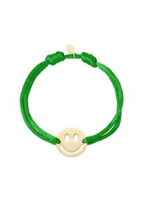 Adelia&acute;s Freundschaftsarmband ADELIA&acute;S "Armband Freundschaftsarmband mit Smiley-Anh&auml;nger, 16 cm" Gr. 16, gr&uuml;n, Armb&auml;nder, Damen, 16cm, Edelstahl, Freundschaftsarmband, Modischer Modeschmuck mit rundem Smiley-Anh&auml;nger