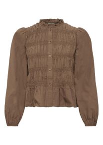 Langarmbluse Ichi "Ichi Bluse langarm IHXNOBIA", Damen, Gr. 40, carafe, Blusen Langarmbluse