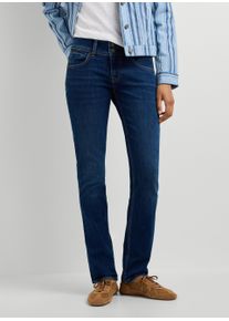Slim-fit-Jeans PEPE JEANS "SLIM JEANS LW", Damen, Gr. 29, L&auml;nge 30, blau (faded pepe blau), Denim/Jeans, Obermaterial: 92% Baumwolle, 6% Polyester, 2% Elasthan, slim fit lang, Jeans Slim-fit-Jeans, mit doppeltem Knopfverschluss