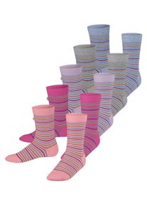 Socken Esprit "Multi Stripe 5-Pack", M&auml;dchen, Gr. 31-34, Sockengr&ouml;&szlig;e, bunt (sortiment (0010)), regular fit, Socken Socken