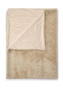 &Uuml;berwurf Essenza "Furry", beige (oatmeal), B:180cm, Wohndecken, &Uuml;berwurf