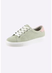 Schn&uuml;rschuh Heine "Schn&uuml;rer Schn&uuml;rer", Damen, Gr. 40, gr&uuml;n (mint, ros&eacute;), Rindsleder, Sportlich, Schuhe Schn&uuml;rschuh