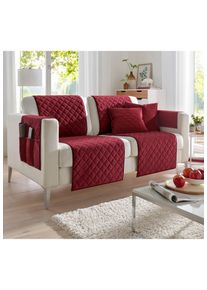 Sofahusse WITT "Wohnprogramm Wohnprogramm", rot (dunkelrot), B:135cm, Hussen, Sofahusse
