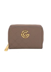 Geldb&ouml;rse "CHIARA", Damen, braun, Lederimitat, GABRIELLA G BY GABRIELLA GUCCI, unifarben, Kleinlederwaren Geldb&ouml;rse, Damen Geldbeutel, Portemonnaie mit umlaufendem Rei&szlig;verschluss