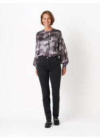 Slim-fit-Jeans RELAXED "Meine beste Freundin", Damen, Gr. 44, Normalgr&ouml;&szlig;en, schwarz (anthrazit 088), Denim/Jeans, , Casual, slim fit normal, Jeans Slim-fit-Jeans, aus Thermodenim