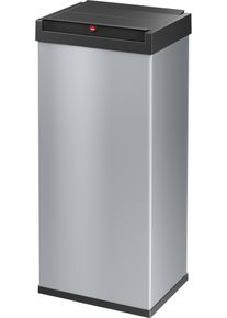 M&uuml;lleimer Hailo "Big-Box Swing XL", grau (aluminiumfarben, schwarz), B:33,9cm H:76,3cm T:26cm, Metall, M&uuml;lleimer, M&uuml;lleimer, 52 l, Stahlblech o. Edelstahl, mit selbstschlie&szlig;endem Schwingdeckel