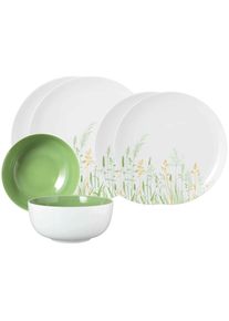 Geschirr-Set Seltmann Weiden "Basic-Set Liberty Meadow Grasses Green 6-tlg. gr&uuml;n", gr&uuml;n, 6 Stk., Porzellan, Geschirr-Sets, Geschirr-Set, Sp&uuml;lmaschinengeeignet, Mikrowellengeeignet, Ofenfest, Salamandergeeignet, K&uuml;hlschrankgeeignet, Gefrierschrankgeeignet
