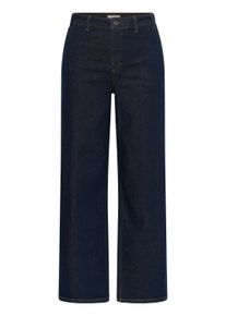 Regular-fit-Jeans Kaffe CURVE "Kaffe Curve Jeans KChailey", Damen, Gr. 48, Normalgr&ouml;&szlig;en, blau (dunkelblau unwashed denim), Jeans Regular-fit-Jeans