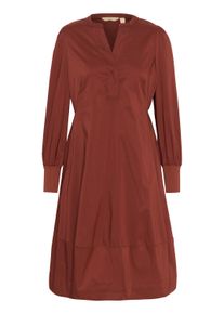 Midikleid Culture "Culture DK Kleid CUantoinett", Damen, Gr. XS, N-Gr, rot (arabian spice), Obermaterial: 65% Baumwolle CO. 33% Polyester PES. 2% Elasthan EL., Kleider Midikleid