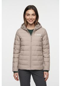 Skijacke adidas terrex "W MT ESS D HO J", Damen, Gr. L, beige (wontau), Obermaterial: 100% Polyamid, Jacken Skijacke