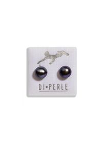 Paar Ohrstecker DI PERLE "DI PERLE Damen Perlenschmuck 925 Silber S&uuml;sswasser Perlen Ohrstecker", anthrazit, Ohrringe, Damen, Paar Ohrstecker, Damen Perlenschmuck