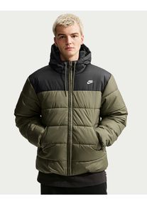Winterjacke Nike Sportswear "M NK ACCESS FILLED PUFFER", Herren, Gr. M, gr&uuml;n (medium olive, schwarz, wei&szlig;), Web, Obermaterial: 100% Polyester, normal, Jacken Winterjacke, mit Rei&szlig;verschluss, wasserabweisend, w&auml;rmeisolierend, windabweisend