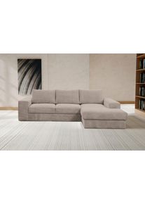 Ecksofa WERK2 "Rozzana Lounge Sofa, zeitlos & viel Platz, Design & Komfort", beige (greige), B:280cm H:86cm T:190cm, 90% Polyester, 10% Nylon, Sofas, Ecksofa, Cord, L-Form, XXL