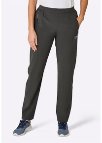 Trainingshose WITT "Freizeithose Freizeithose mit variabler Saumweite", Damen, Gr. 52, Normalgr&ouml;&szlig;en, grau (graphit), gerade, Hosen Trainingshose