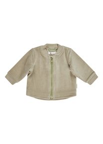 Collegejacke Sterntaler "Baby Jacke Nicki", Kinder, Gr. 56, beige (steingrau), Jacken Collegejacke