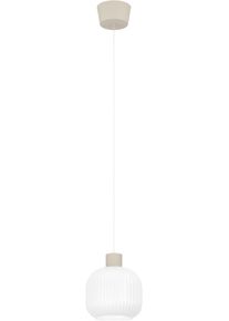 Eglo H&auml;ngeleuchte "DASMINA", sandfarben, wei&szlig;, 1, &Oslash; 20cm H: 110cm, 1 Stk., Leuchten, H&auml;ngelampe, Lampe, Glas, Wohnzimmer, H&auml;ngeleuchte