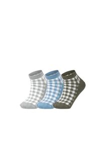 Sneakersocken Esprit "Pixel Checks 3-Pack", M&auml;dchen, Gr. 35-38, Sockengr&ouml;&szlig;e, bunt (sortiment (0020)), comfort fit, Socken Sneakersocken