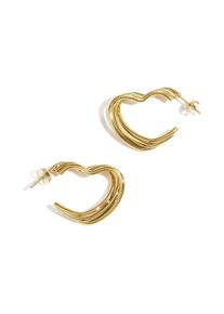 Adelia&acute;s Paar Creolen ADELIA&acute;S "Ohrringe Creolen aus Edelstahl in Herzform &ndash; 1 Paar", gold (goldfarben), Ohrringe, Damen, Einheitsgr&ouml;&szlig;e, Edelstahl, Paar Creolen, Modeschmuck mit Creolen in Herzform im modischen Stil