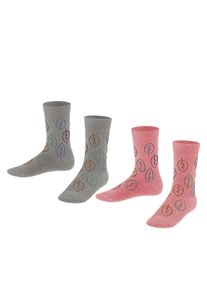 Socken Esprit "Forest 2-Pack", M&auml;dchen, Gr. 27-30, Sockengr&ouml;&szlig;e, grau (sortiment (0010)), regular fit, Socken Socken