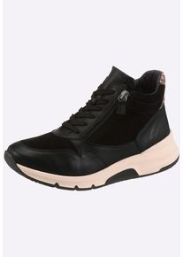 Sneaker Heine "Sneaker Sneaker", Damen, Gr. 39, schwarz, Rindsleder, Schuhe Sneaker