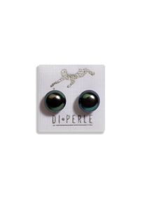 Paar Ohrstecker DI PERLE "DI PERLE Damen Perlenschmuck 925 Silber S&uuml;sswasser Perlen Ohrstecker", schwarz (anthrazit), Ohrringe, Damen, Paar Ohrstecker, Damen Perlenschmuck