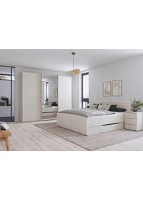 Kleiderschrank OTTO HOME "Schrank Garderobe Ankleide Schlafzimmerschrank Mietswohnung AGORDO", beige (kaschmir (champagner), griffleisten alufarbig), B:271cm H:229cm T:62cm, Holzwerkstoff, Schr&auml;nke, Kleiderschrank, Kaschmir mit Spiegel, Top Innenausstattung MADE IN GERMANY