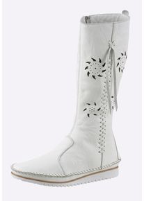 Stiefel Andrea Conti "Stiefel Stiefel", Damen, Gr. 39, Normalschaft, wei&szlig;, Rindsleder, Modisch, Schuhe Stiefel
