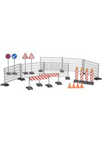 Spielwelt Bruder "bworld Baustellenset Zaun Schilder Pylonen (62007)", schwarz, Spielfigurenwelten, Kinder, Kunststoff, Spielwelt, Made in Europe