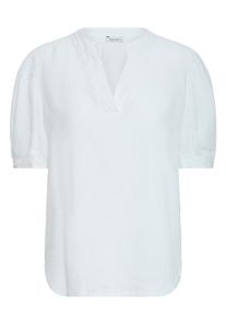 Kurzarmbluse Sorbet "Sorbet Bluse kurzarm SBFONTANELLE", Damen, Gr. LXL, snow wei&szlig;, Blusen Kurzarmbluse