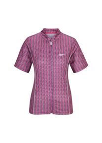 T-Shirt WITT "Fahrradshirt Funktionsshirt mit 3-teiliger R&uuml;ckentasche", Damen, Gr. 52/54, pink (fuchsia, ozean, meliert), Basic, Rundhals, Shirts T-Shirt