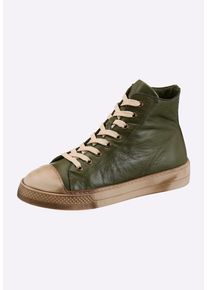 Sneaker Andrea Conti "Sneaker Sneaker", Damen, Gr. 40, gr&uuml;n (khaki, taupe), Rindsleder, Casual, Schuhe Sneaker