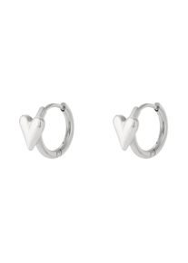 Adelia&acute;s Paar Creolen ADELIA&acute;S "Ohrringe Creolen mit Herzanh&auml;nger aus Edelstahl, 1 Paar", silber (silberfarben), Ohrringe, Damen, Einheitsgr&ouml;&szlig;e, Edelstahl, Paar Creolen, Modeschmuck mit gl&auml;nzenden Herzanh&auml;ngern &ndash; trendig im Alltag