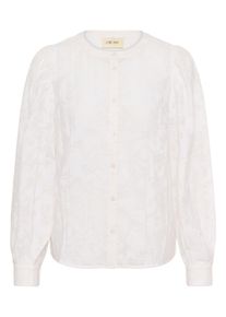 Langarmbluse Cream "Cream Bluse langarm CRCrissie", Damen, Gr. 40, wei&szlig; (snow wei&szlig;), Blusen Langarmbluse