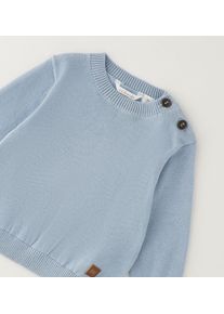 Sweatshirt MINIBANDA "BABY BOY KNITWEAR", Jungen, Gr. 92, blau (avion), 100% Baumwolle, Sweatshirts Sweatshirt
